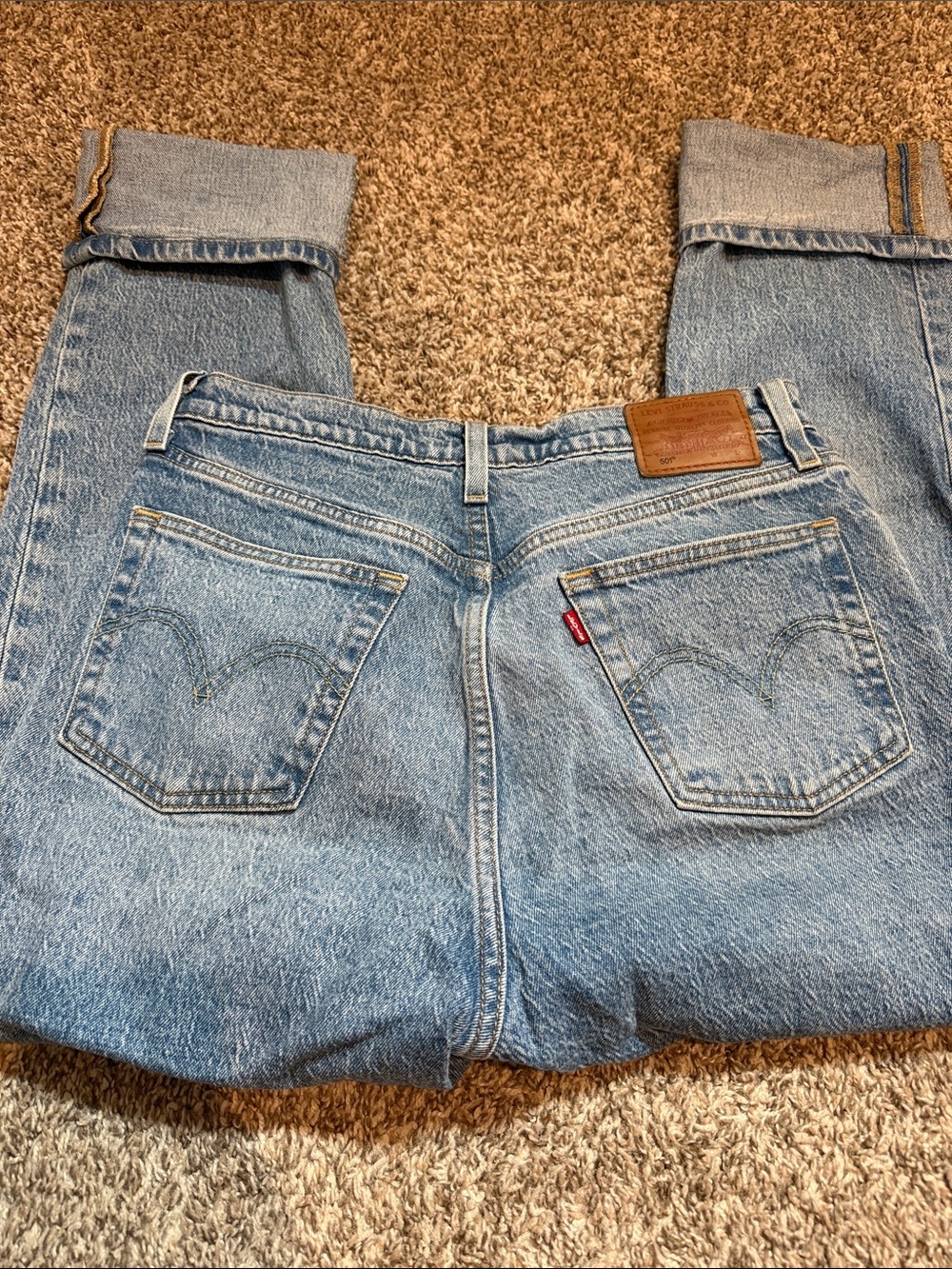 Levi's Wedgie Icon Fit Jeans size W29 L30 Tango Light Wash - Picture 3 of 8